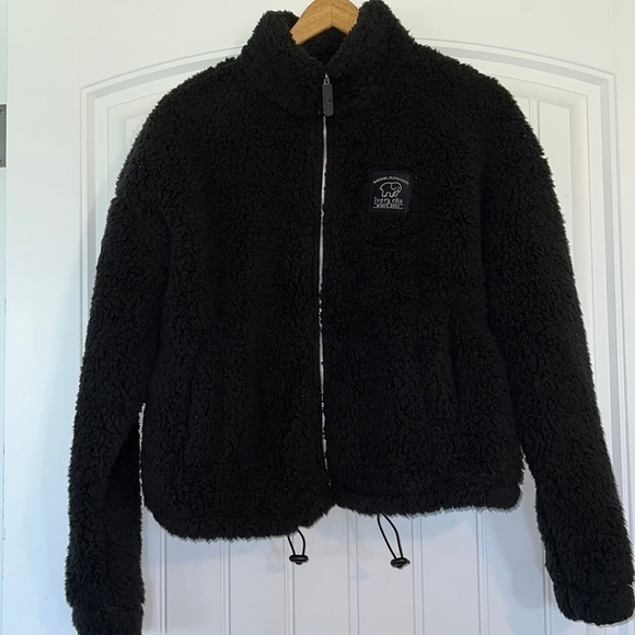 Ivory Ella Women's Full Zip Fluffy teddy bear Jacket Size Medium - Picture 1 of 6